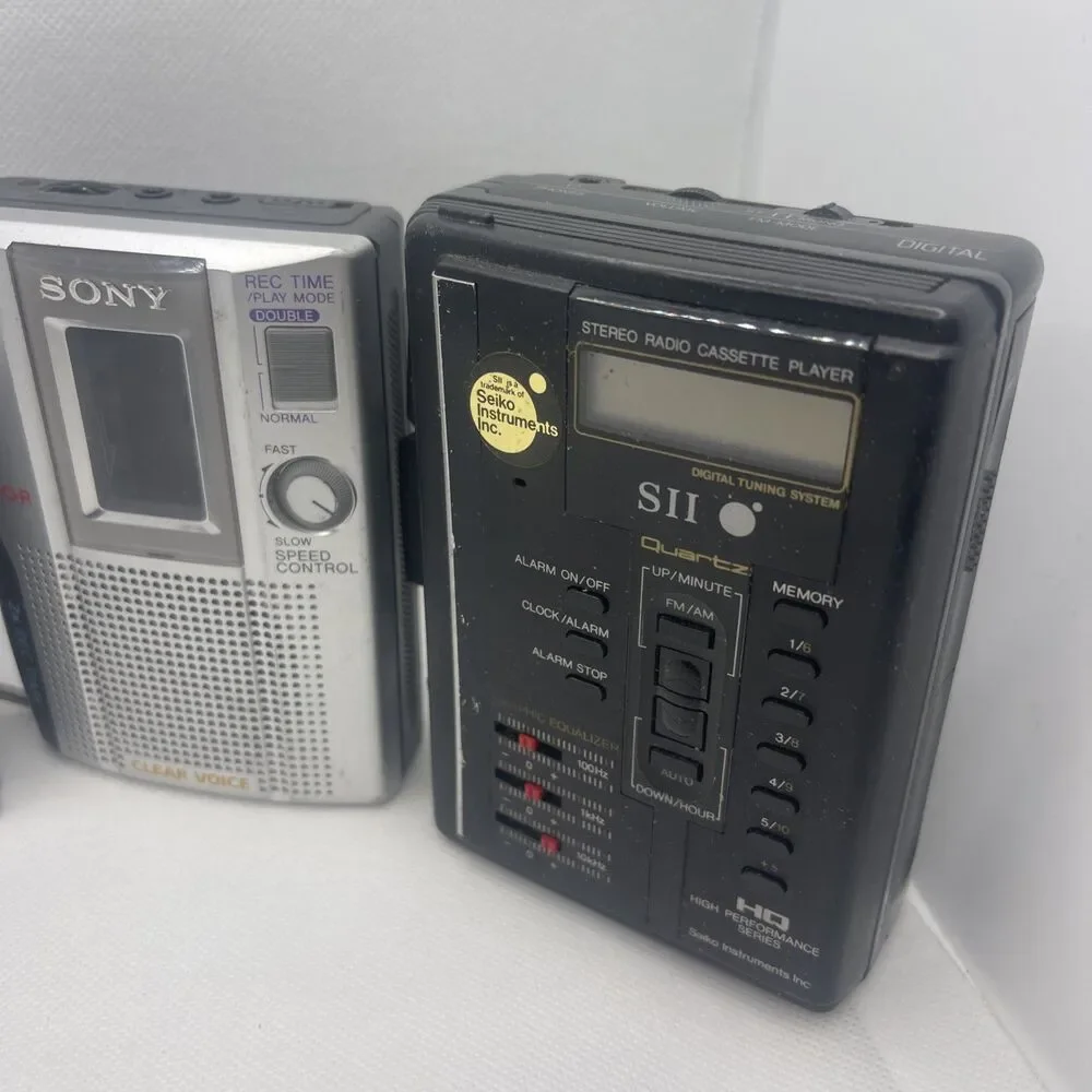 Lot Of Sony, Seiko, Unisef Radio Cassette Tape Player For Parts/Repair